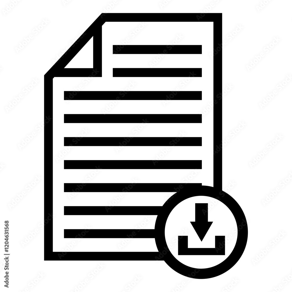 Download Document, file icon vector Download Document, file icon vector