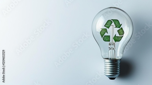 Wallpaper Mural Global Recycling Day Environment Sustainability Reuse Global Eco-friendly light bulb with recycling symbol. Torontodigital.ca