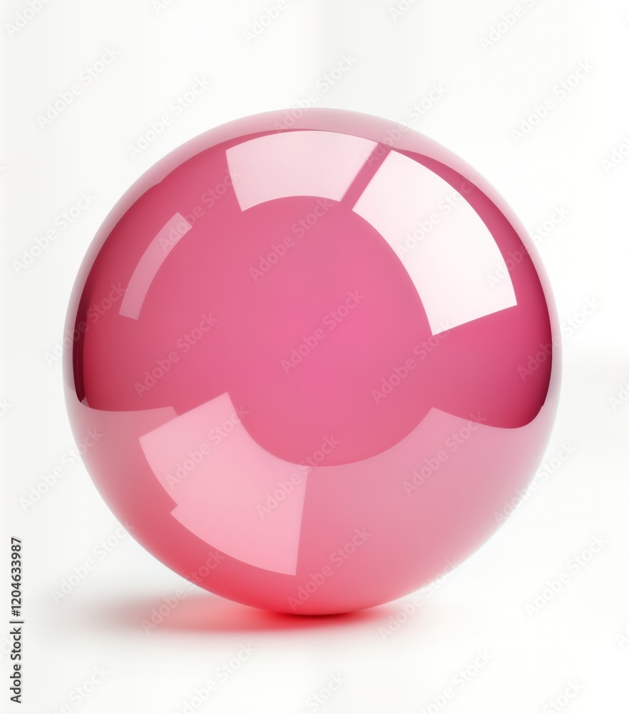 Shiny pink sphere on a white background. Abstract geometric shape. Perfect for design projects or branding. Modern and elegant design element. Visually appealing and eye-catching. Shiny pink sphere on a white background. Abstract geometric shape. Perfect for design projects or branding. Modern and elegant design element. Visually appealing and eye-catching.