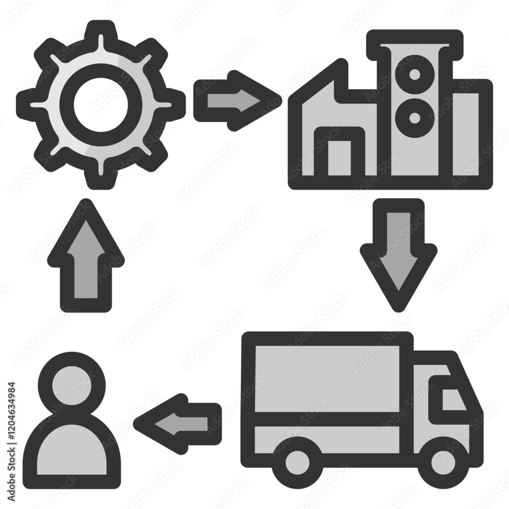 Supply Chain Icon Element For Design Supply Chain Icon Element For Design
