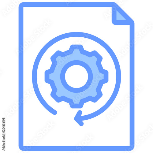 Data Retrieval Blue Icon