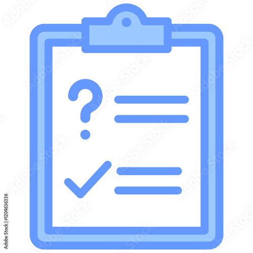 Questionnaire Blue Icon