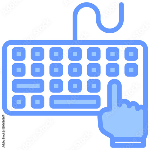 Data Entry Blue Icon
