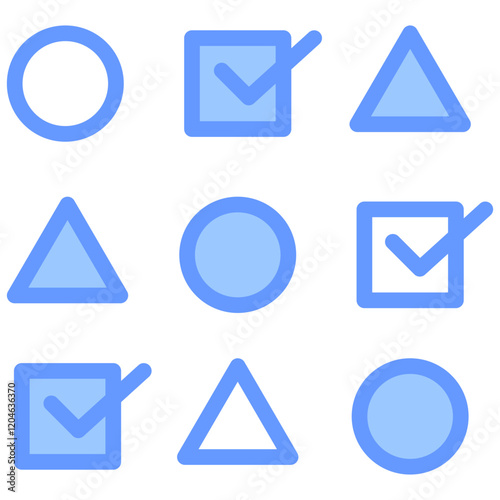 Stratified Sampling Blue Icon