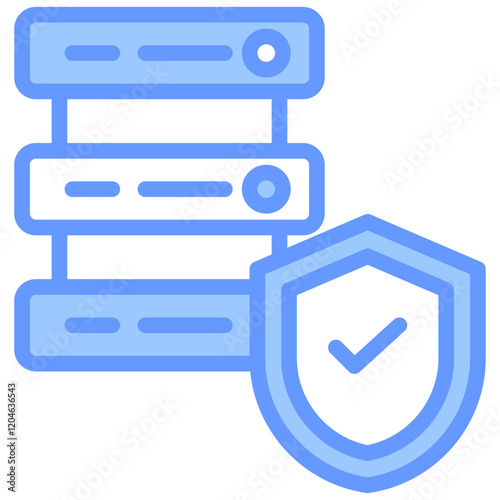 Data Secure Blue Icon