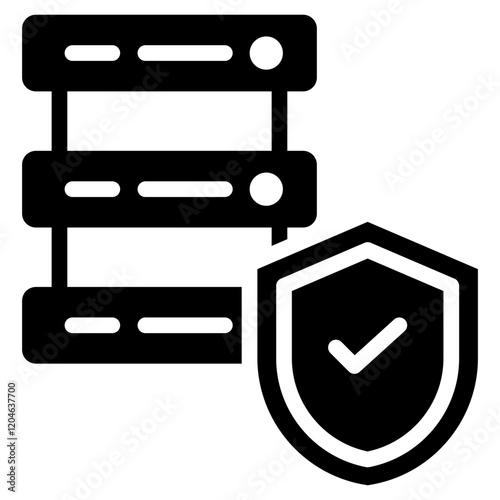 Data Secure Glyph Icon