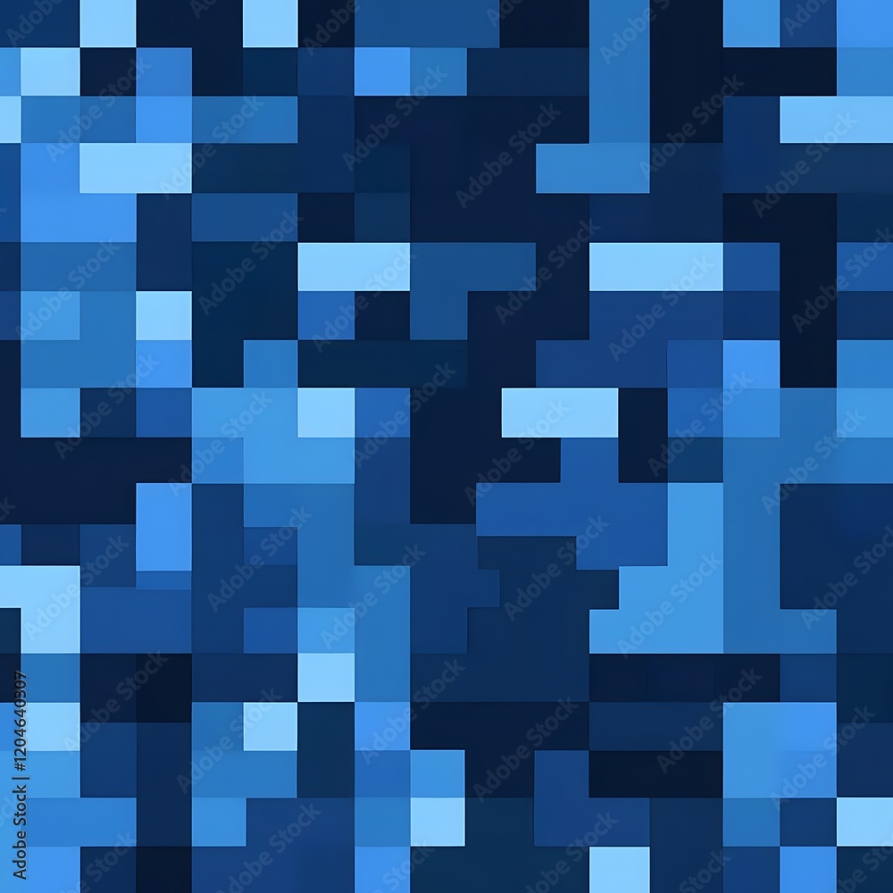Digital camouflage background, vector seamless pattern, army blue, dark blue, and white color, with a blend of natural colors used for camouflage Digital camouflage background, vector seamless pattern, army blue, dark blue, and white color, with a blend of natural colors used for camouflage