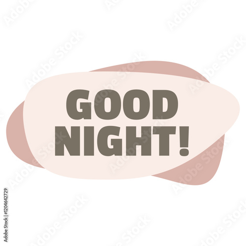 Good night text vector