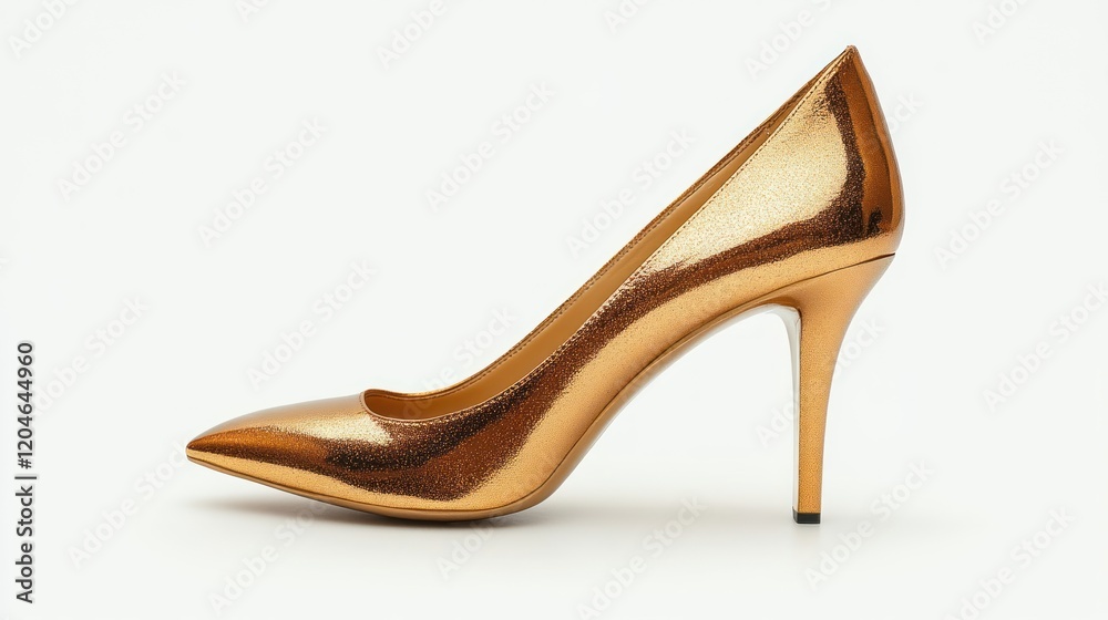Elegant Gold Metallic High Heels Shoe Elegant Gold Metallic High Heels Shoe
