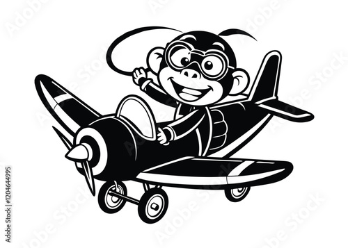 baby with a airplane vector