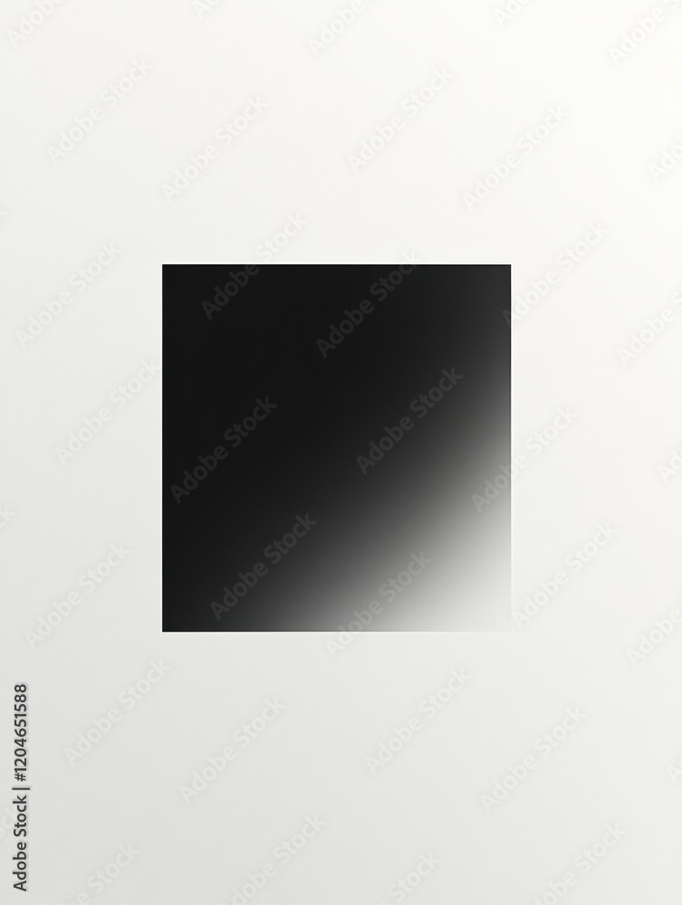 Abstract gradient square with a smooth transition from black to white on a light background. Generative AI Abstract gradient square with a smooth transition from black to white on a light background. Generative AI