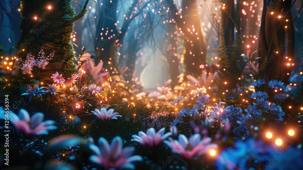 Naklejka premium christmas tree with lights