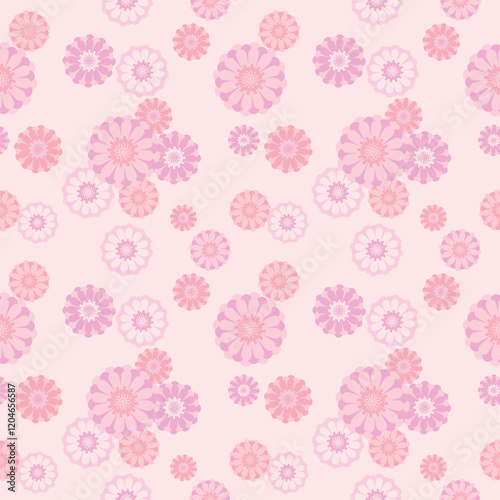 Soft pink blossom pattern for fabric and background.