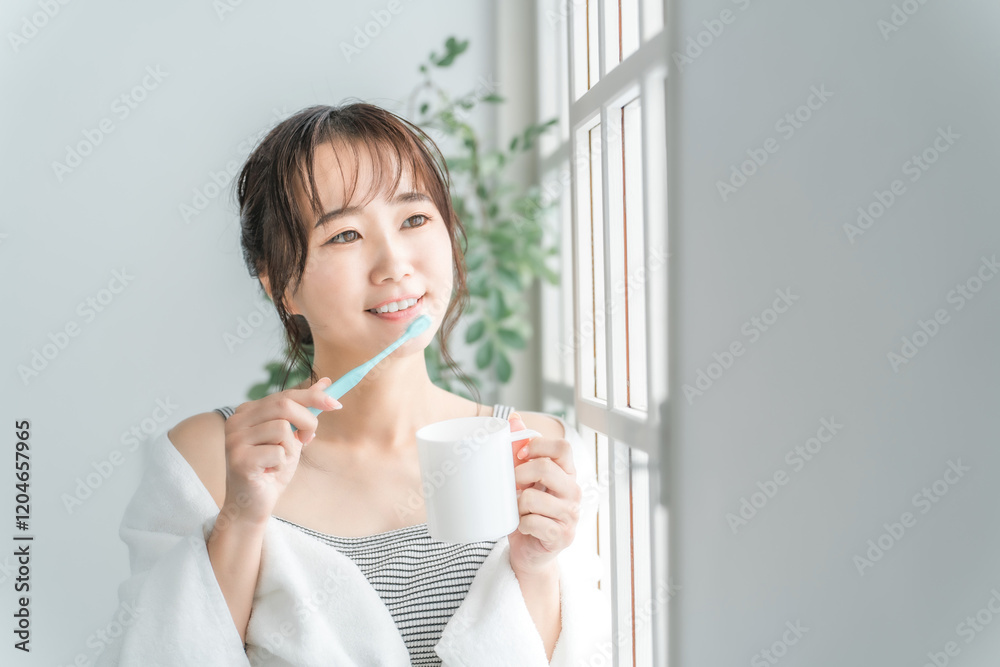 歯磨き・オーラルケアの女性イメージ
