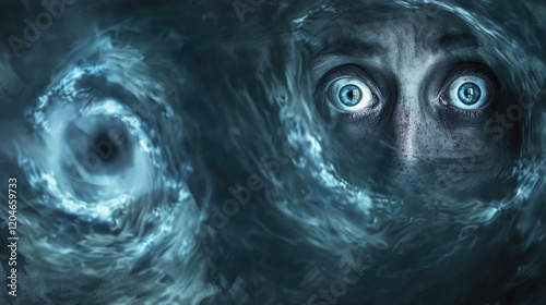 close up of an eye of the turtle