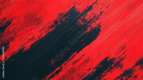 Abstract red and black brushstroke texture with bold diagonal patterns creating a vibrant artistic background