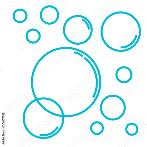 bubble sparkle. Water drop isolated vector illustration