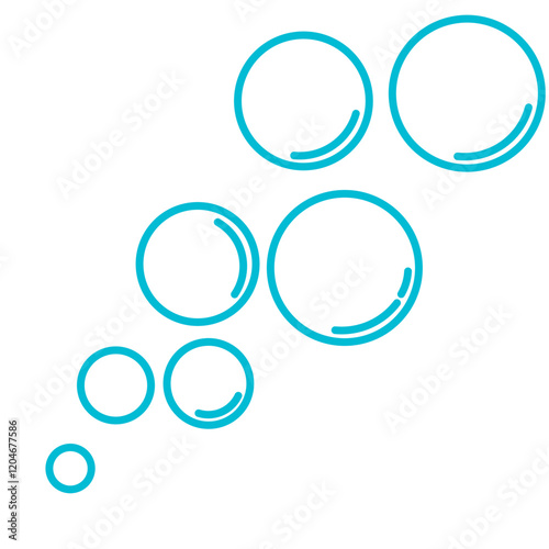 bubble sparkle. Water drop isolated vector illustration