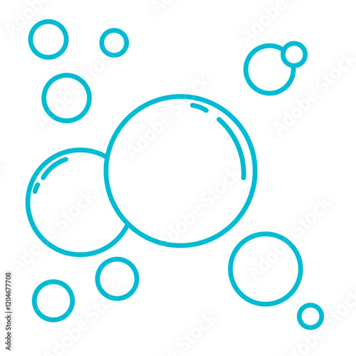 bubble sparkle. Water drop isolated vector illustration