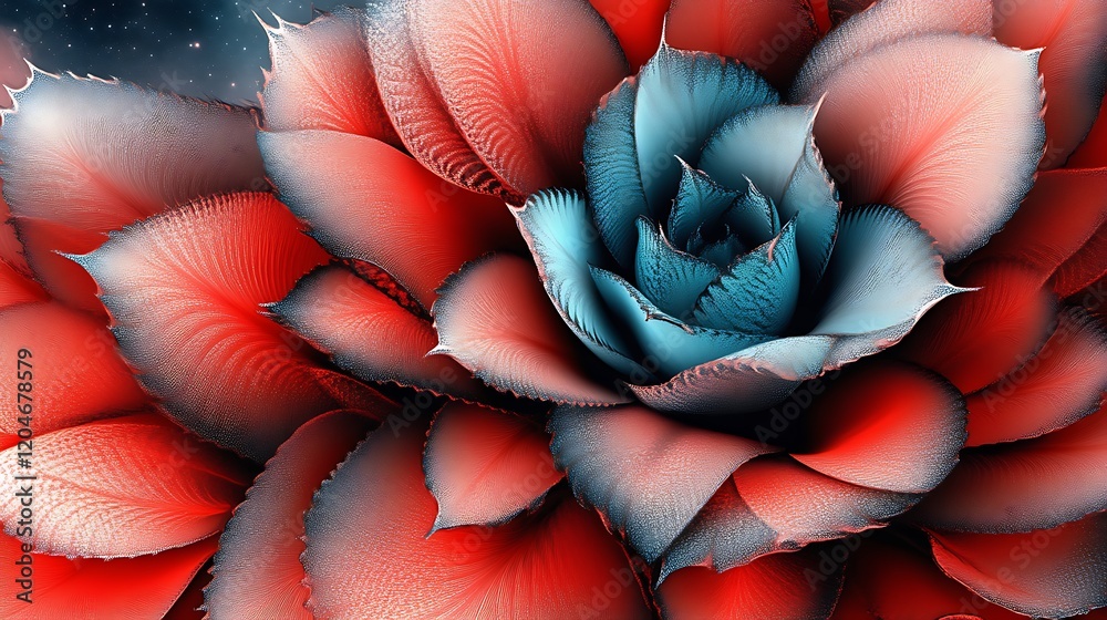 Red and Teal Flower Petals Abstract Art Red and Teal Flower Petals Abstract Art