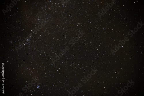 Starry night sky with countless sparkling stars