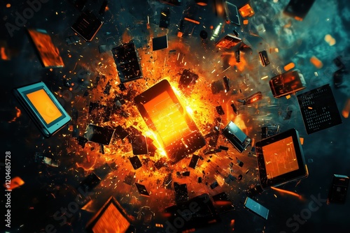 Explosive Digital Breakthrough with Mobile Devices and Electronic Components in Chaotic Motion