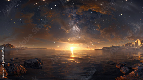 sunset over the sea