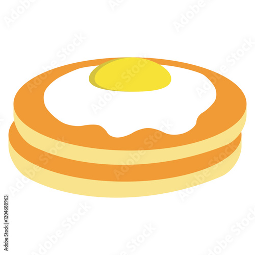 pancakes with egg vector