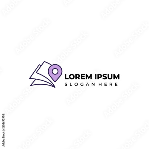 Book logo, combination with v...