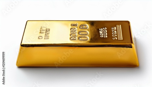 Gleaming gold bar, a symbol of wealth and prosperity.