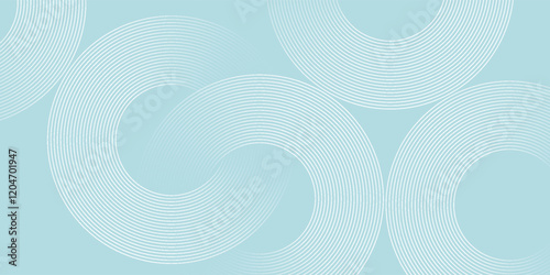 Modern abstract background. Glossy white gradient circle lines. Minimal geometric pattern. Simple graphic elements. Futuristic concept.