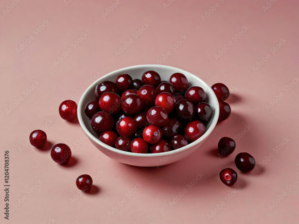 Cranberries with a clean background, ideal for product photography. Cranberries with a clean background, ideal for product photography.