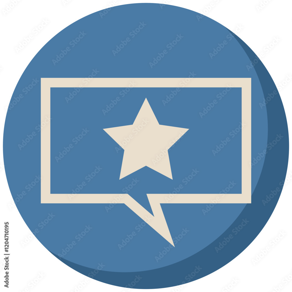Star icon with blue background vector Star icon with blue background vector