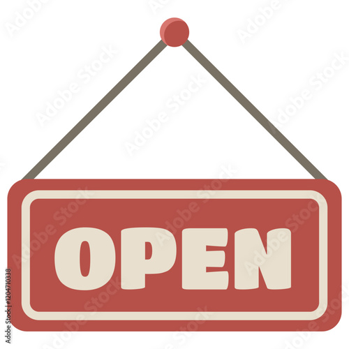 We're open door sign vector