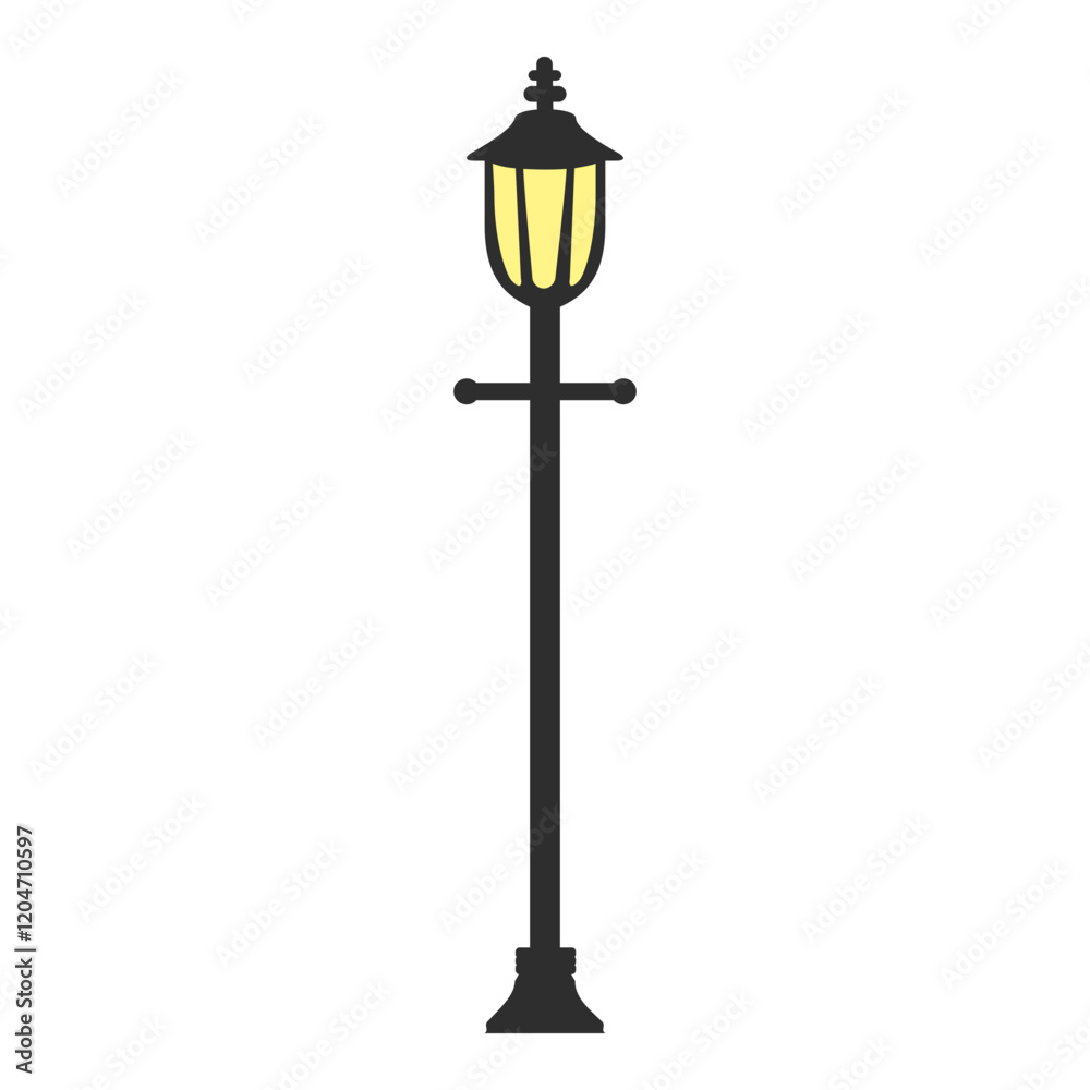 Street lamp decoration vector