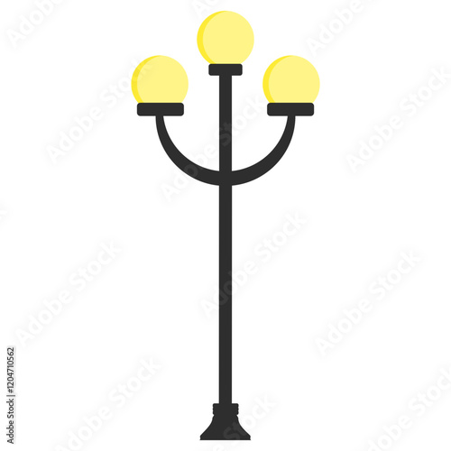 Street lamp decoration vector