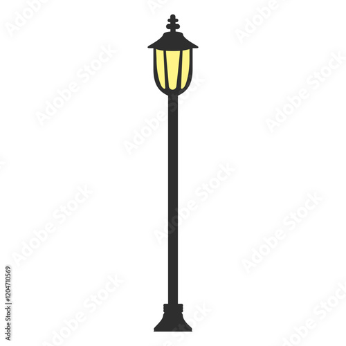 Street lamp decoration vector