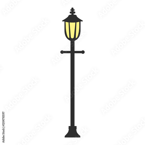 Street lamp decoration vector