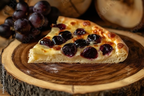 A piece of grape focaccia photo