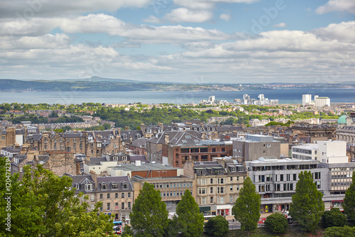 Aerial view of the areas surrounding Edinburgh Castle. Edinburgh. Scotland