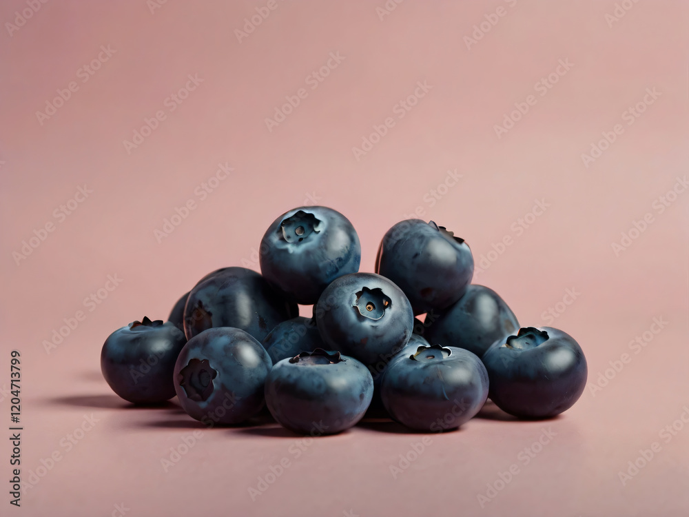 Blueberries with a clean background, ideal for product photography. Blueberries with a clean background, ideal for product photography.
