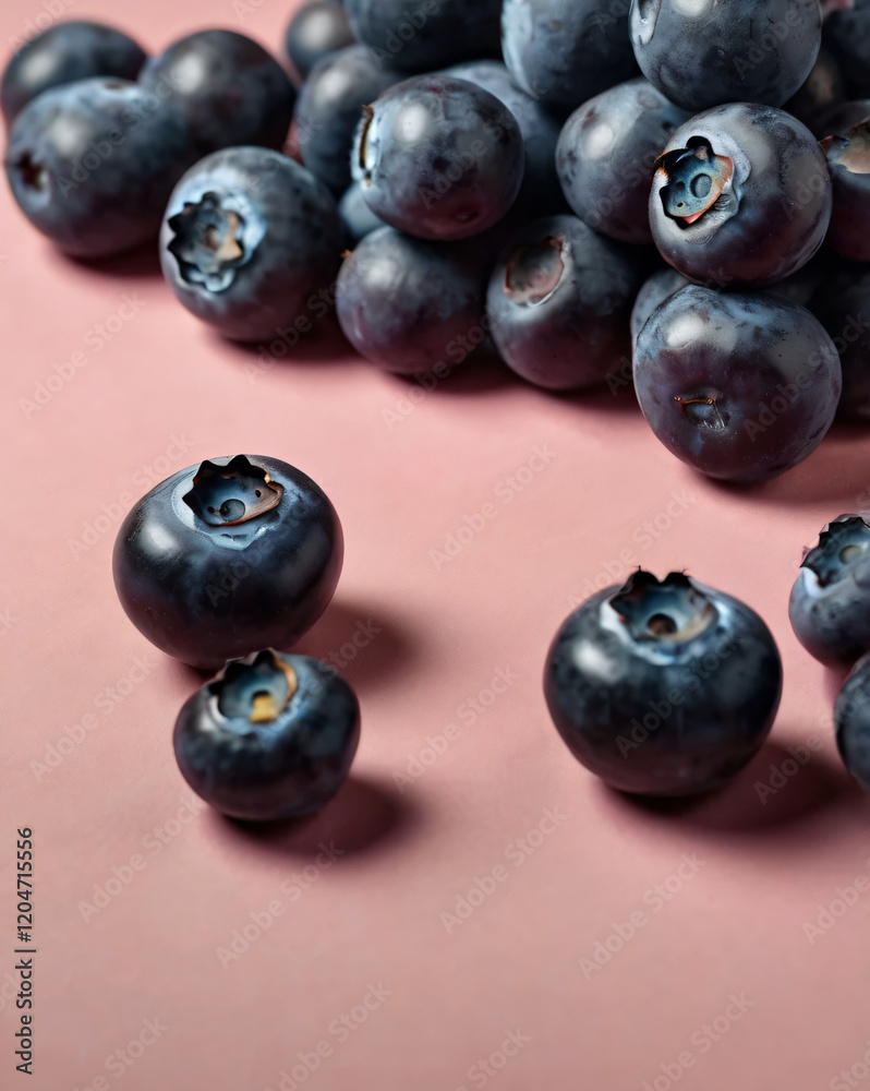 Blueberries with a simple backdrop, ideal for advertisements. Blueberries with a simple backdrop, ideal for advertisements.