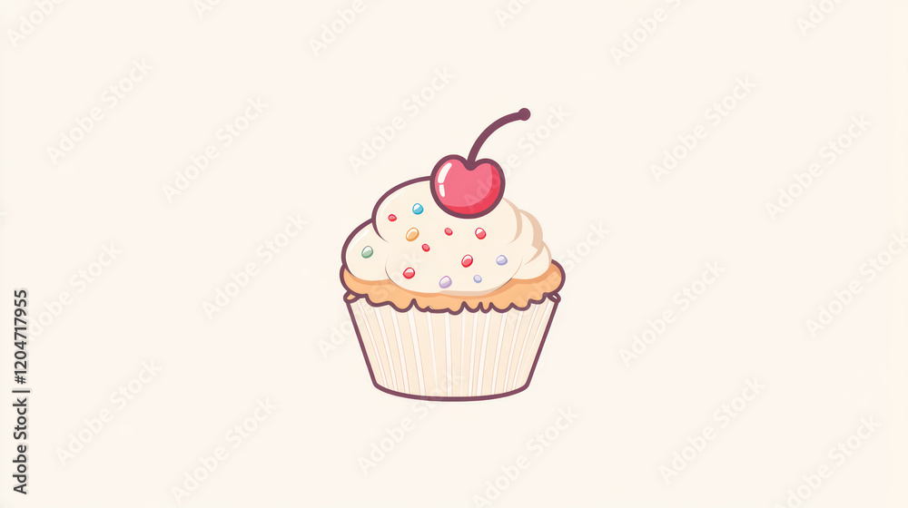 cupcake with cherry cupcake with cherry