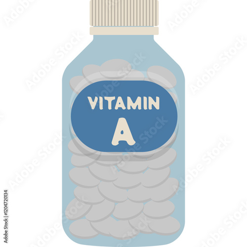 bottle of vitamin A vector