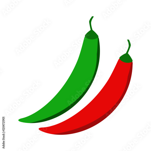 red and green hot chili pepper