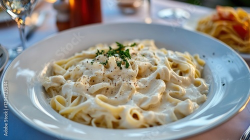 Creamy Fettuccine Alfredo Pasta Dish photo