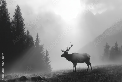 Free elk in the west photo