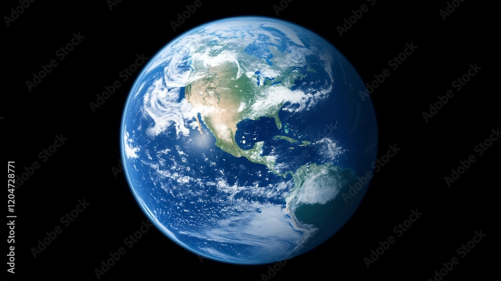 Earth globe, space backdrop, continents visible, environmental theme, stock image Earth globe, space backdrop, continents visible, environmental theme, stock image