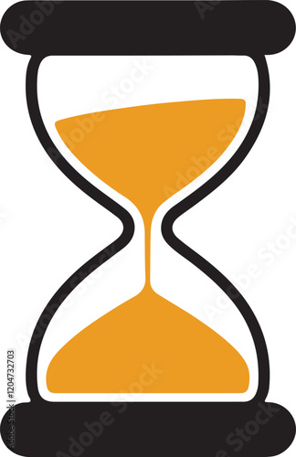 hourglass  ,sandglass timer or clock flat icon for apps and websites
