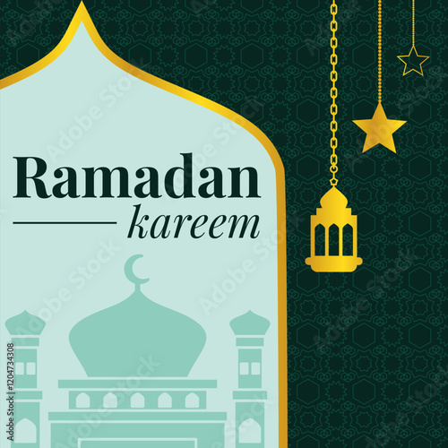 Elegant Ramadan Kareem Feed Design for Social Media Posts